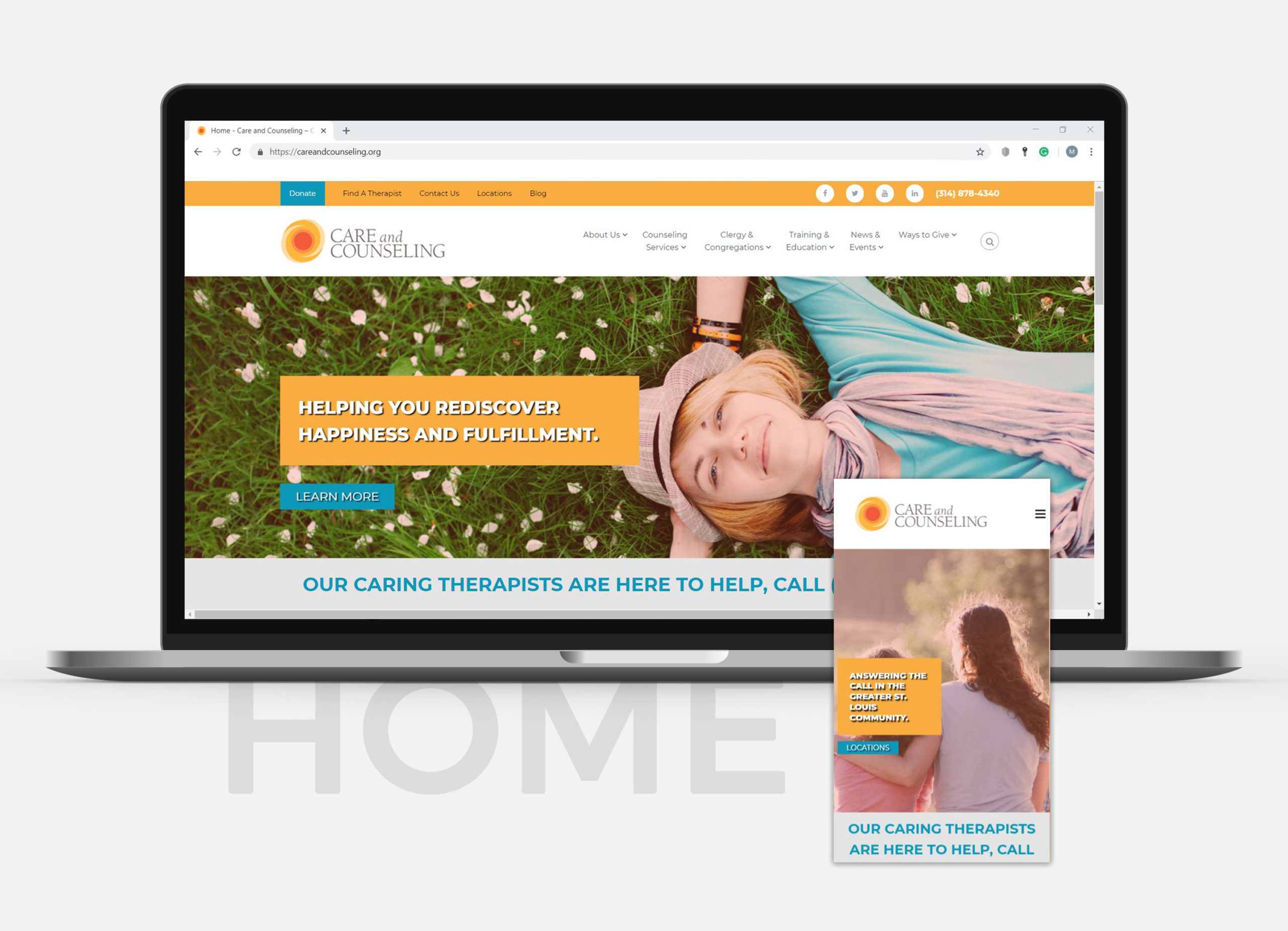 Care and Counseling – Home Page Portfolio Image