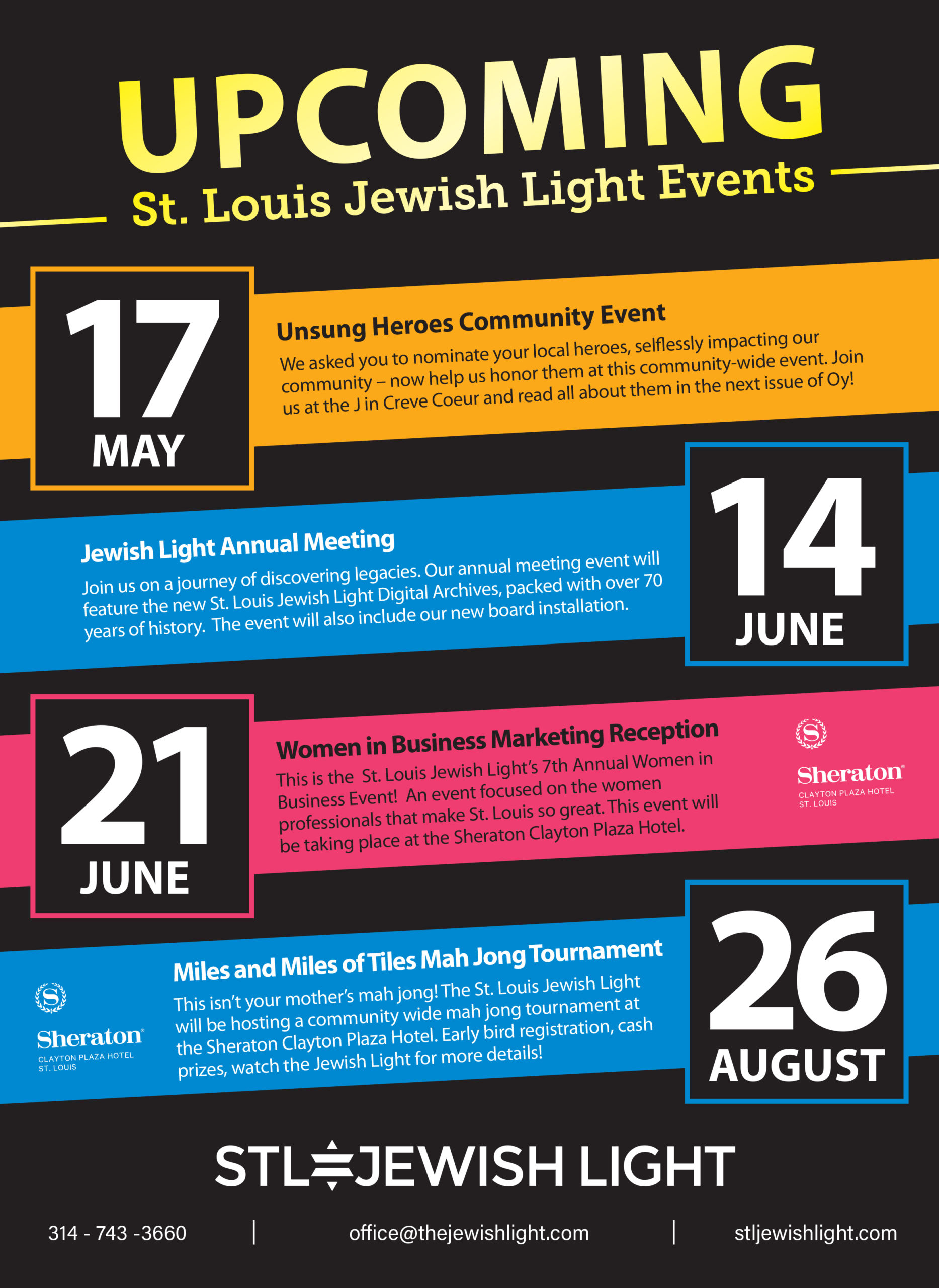 St. Louis Jewish Light - Advertising Design Jewish Light Events Ad Portfolio Image - Designs by Martin Holloway