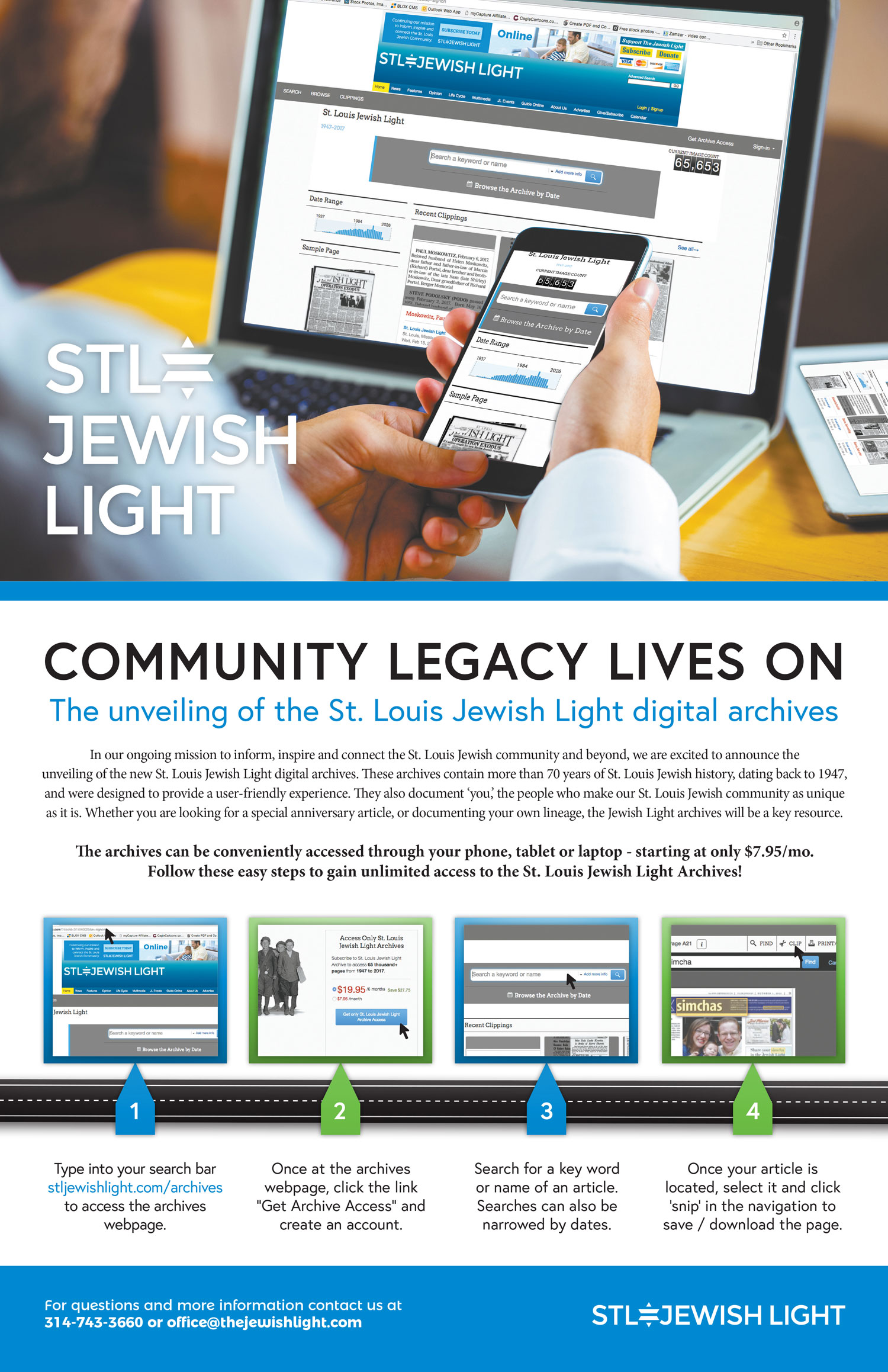 St. Louis Jewish Light - Advertising Design Jewish Light Archives Ad 2 Portfolio Image - Designs by Martin Holloway