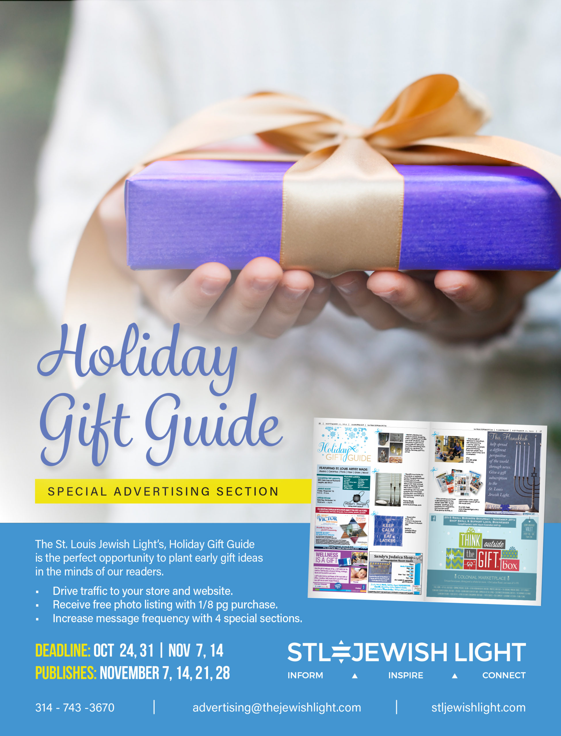 St. Louis Jewish Light - Advertising Design Holiday Gift Guide Flyer Portfolio Image - Designs by Martin Holloway