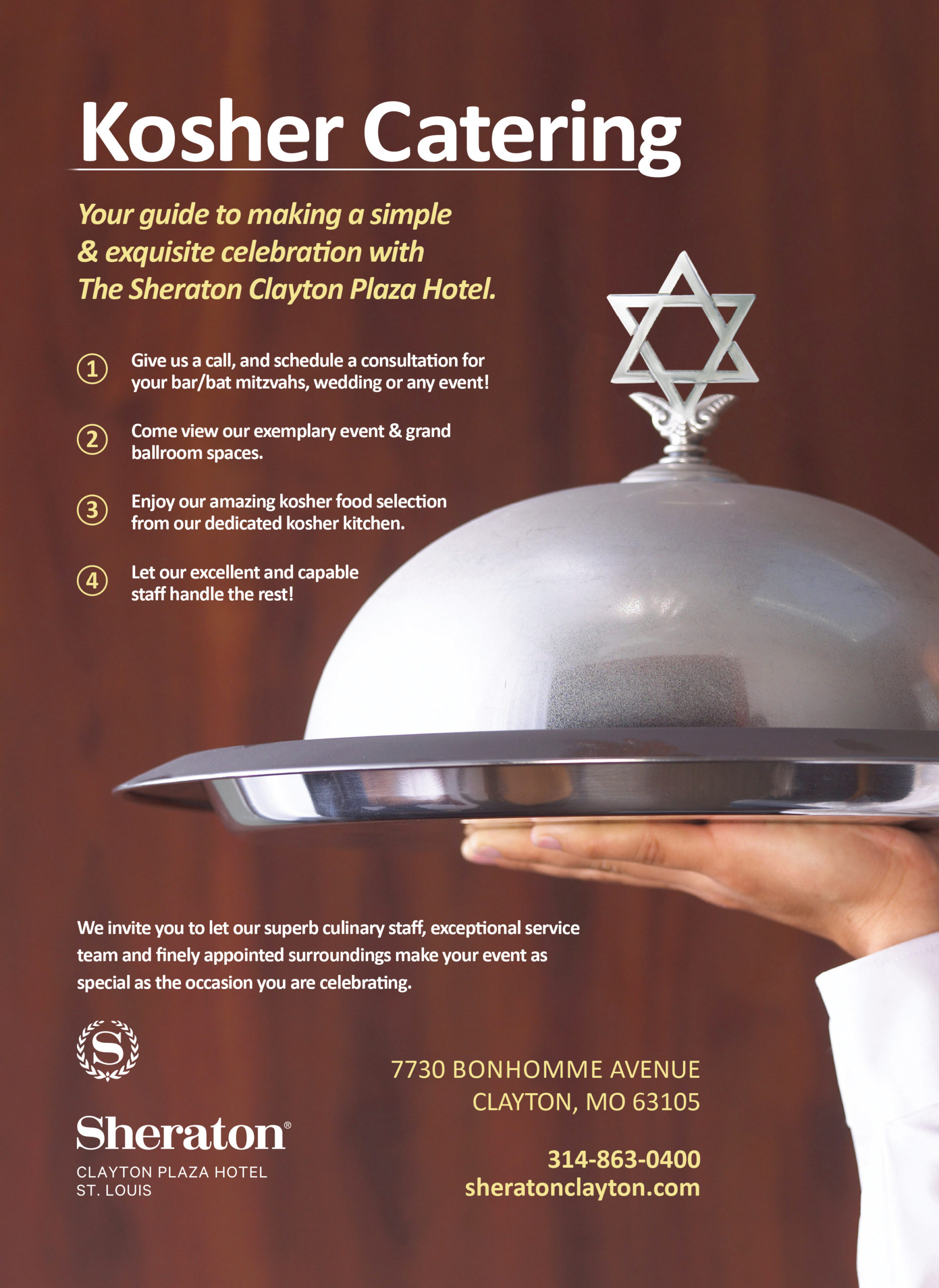St. Louis Jewish Light - Advertising Design Sheraton Clayton Bar Bat Mitzvah Ad Portfolio Image - Designs by Martin Holloway