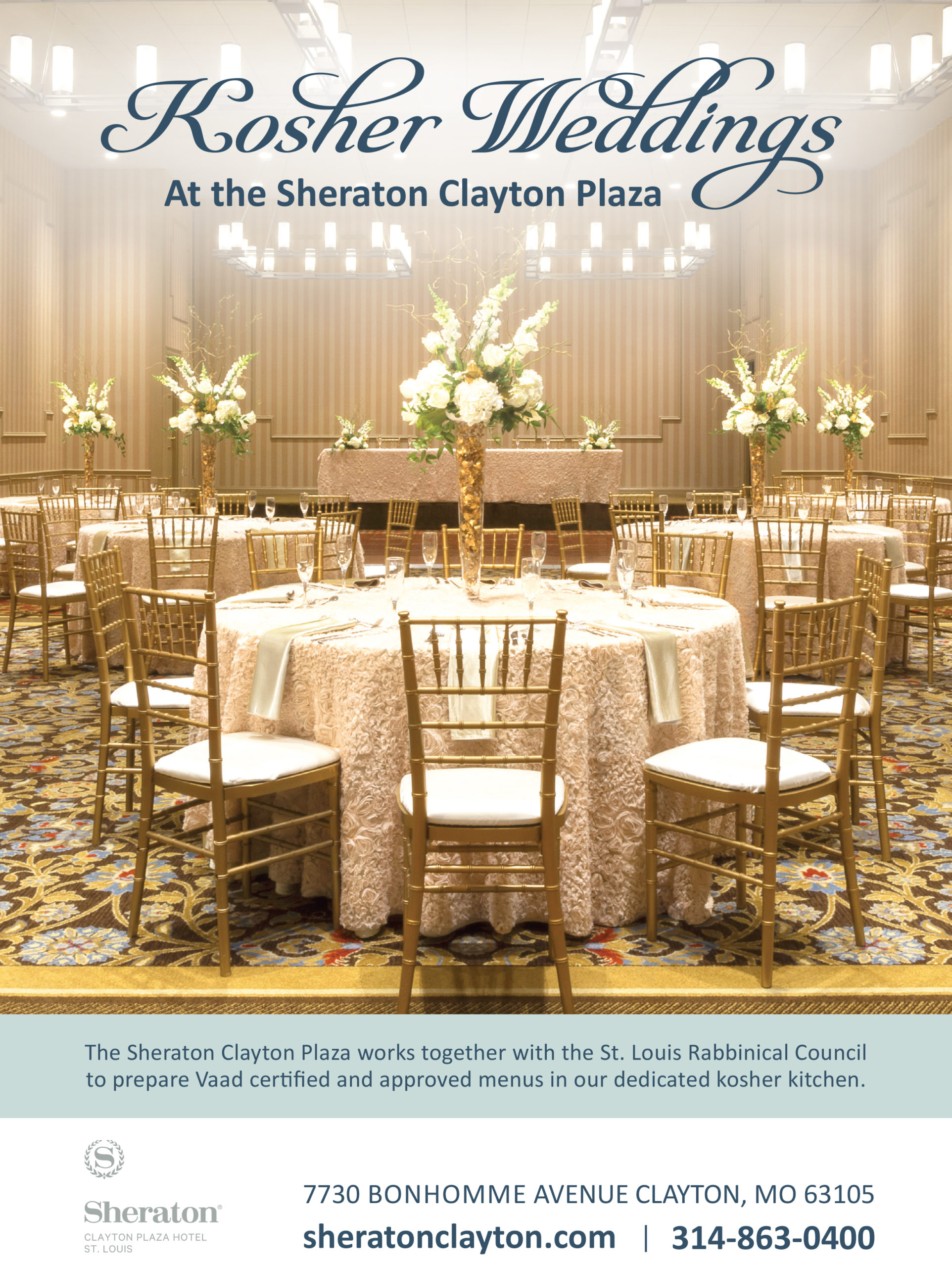 St. Louis Jewish Light - Advertising Design Sheraton Clayton Kosher Wedding Concept Ad Portfolio Image - Designs by Martin Holloway